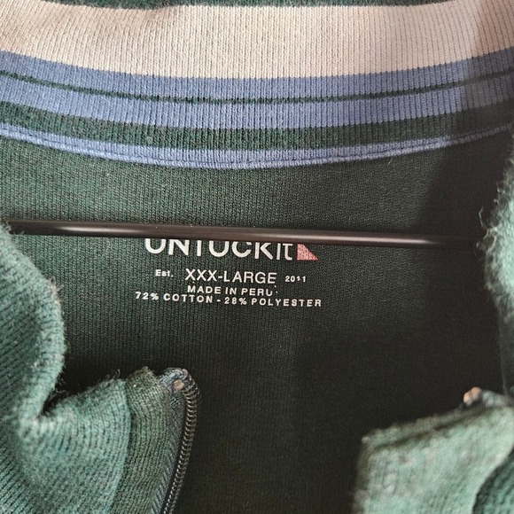 UntuckIt Corral Quarterzip 1/4 Zip Sweatshirt Men's‎ XXXL Forest Green - Picture 6 of 10